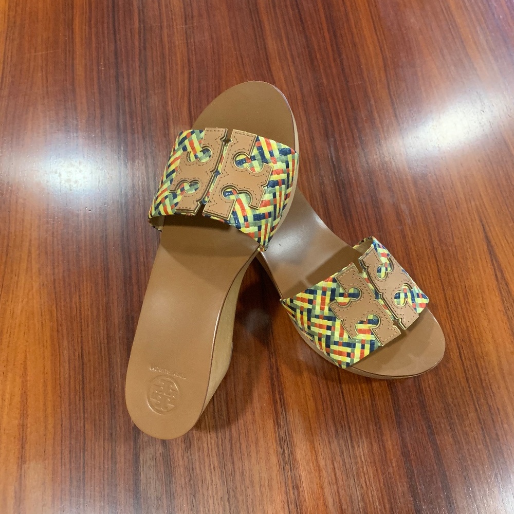 Tory Burch Ines wedge slide sandals, 8M